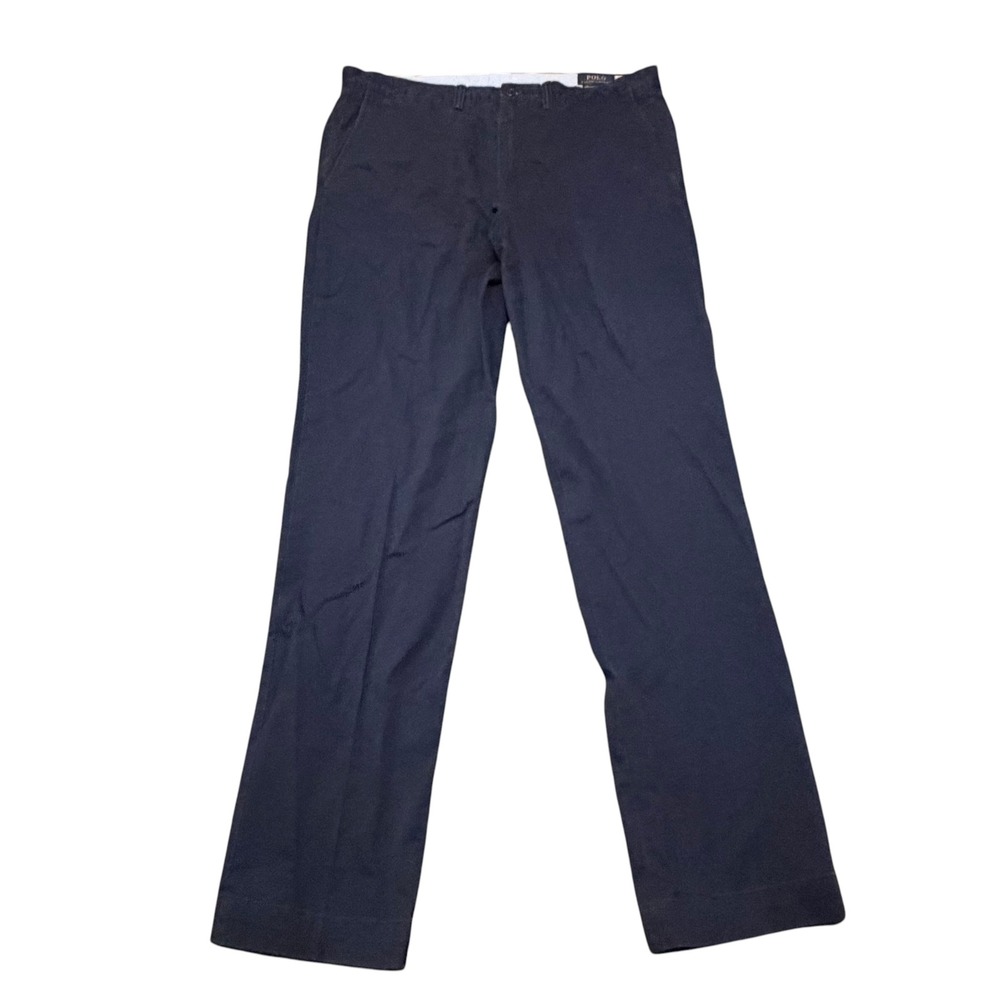 Polo Ralph Lauren Mens Stretch Straight Fit Chino Pants Navy Blue 34x32